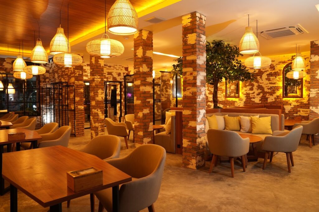 The warm and inviting interior of Eden Hookah Club, an ideal spot to sit back and try a lady killer alternative.